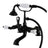 Aqua Vintage Wall Mount Tub Faucet with Hand Shower, 7" Centers Two hole Installation - BUILDMYPLACE