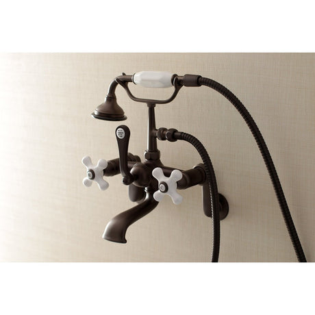 Aqua Vintage Wall Mount Tub Faucet With Hand Shower - BUILDMYPLACE