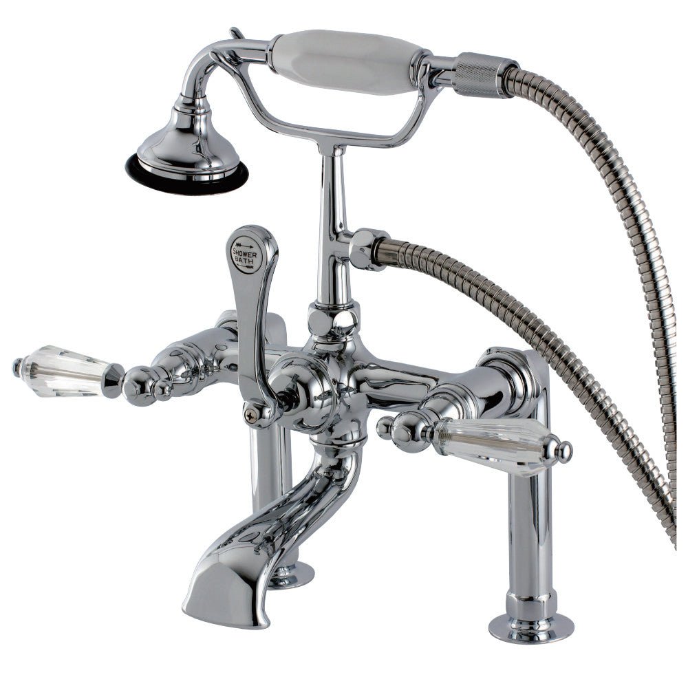 Aqua Vintage Wilshire Deck Mount Clawfoot Tub Faucet - BUILDMYPLACE