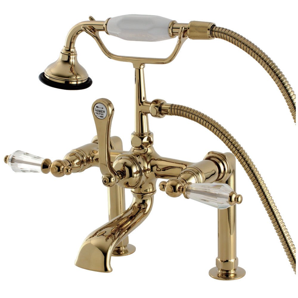 Aqua Vintage Wilshire Deck Mount Clawfoot Tub Faucet - BUILDMYPLACE