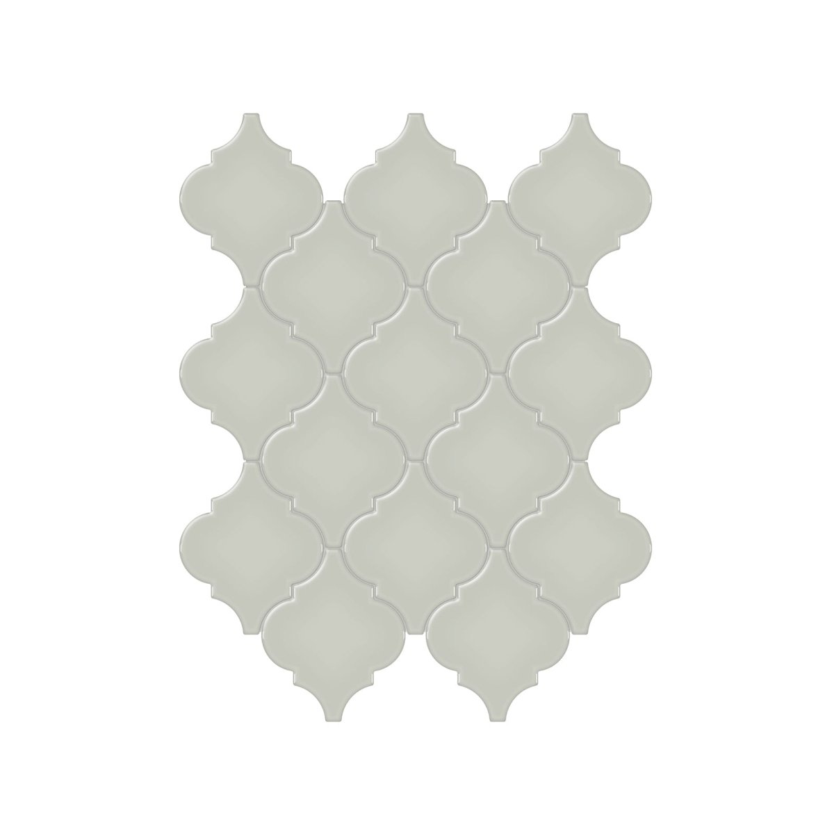 Arabesque Soho Soft Sage Glossy Glazed Porcelain Mosaic - BUILDMYPLACE