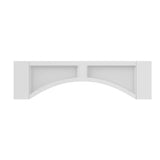 Arched Valance - 30W x 6H x 3/4D - Aria White Shaker - BUILDMYPLACE