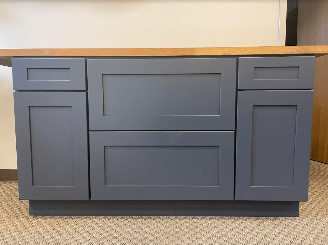 Arched Valance - 30W x 6H x 3/4D - Blue Shaker Cabinet - BUILDMYPLACE