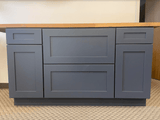 Arched Valance - 30W x 6H x 3/4D - Blue Shaker Cabinet - BUILDMYPLACE