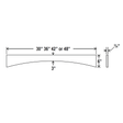 Arched Valance - 36W x 6H x 0.75D - Grey Shaker Cabinet - BUILDMYPLACE