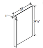 Aria - Shaker - Espresso - Dishwasher Return Panel w/3W Filler - 24"W X 34 1/2"H X 3"D - BUILDMYPLACE