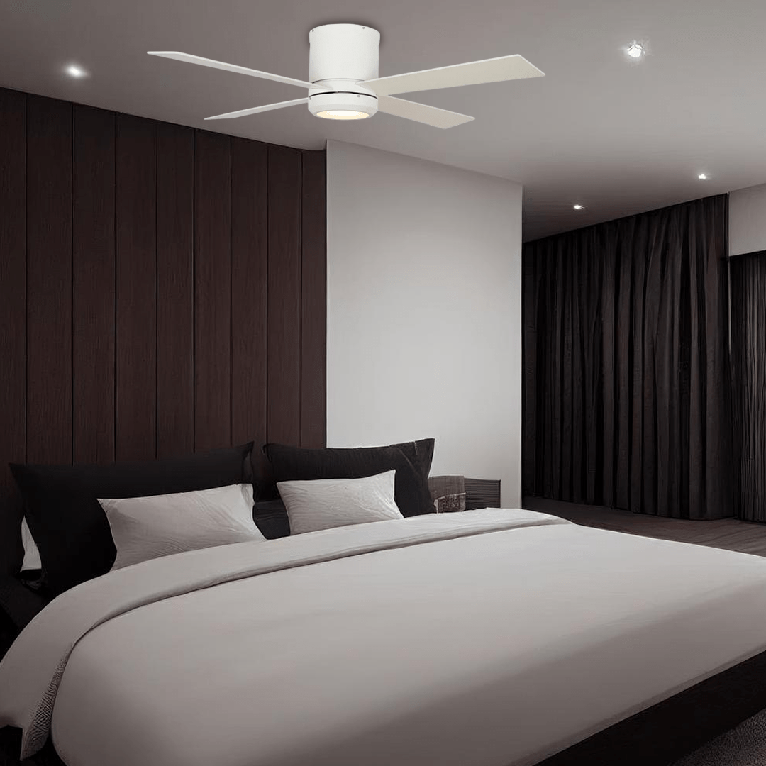 Arlo 52'' Best Smart Ceiling Fan with wall control, Light Kit Included, Works with Google Assistant and Amazon Alexa,Siri Shortcut - LEDMyPlace