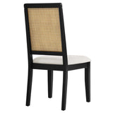 Arlo Faux Rattan and Wood Dining Side Chairs - Set of 2 - BUILDMYPLACE