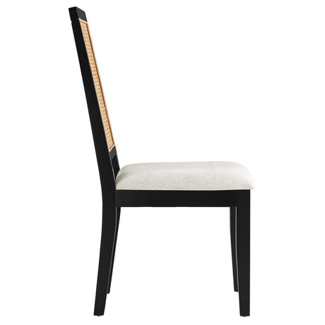 Arlo Faux Rattan and Wood Dining Side Chairs - Set of 2 - BUILDMYPLACE