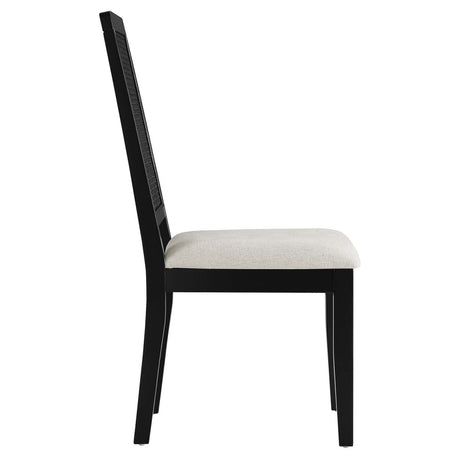 Arlo Faux Rattan and Wood Dining Side Chairs - Set of 2 - BUILDMYPLACE