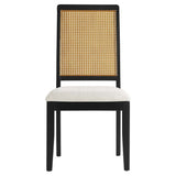 Arlo Faux Rattan and Wood Dining Side Chairs - Set of 2 - BUILDMYPLACE