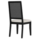 Arlo Faux Rattan and Wood Dining Side Chairs - Set of 2 - BUILDMYPLACE