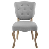 Array Vintage Tufted Upholstered Fabric Kitchen & Dining Side Chair Set - BUILDMYPLACE