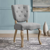 Array Vintage Tufted Upholstered Fabric Kitchen & Dining Side Chair Set - BUILDMYPLACE