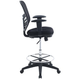 Articulate Drafting Chair With Lumbar Support and PU Wheels - Swivel Computer Drafting Table Chair - BUILDMYPLACE