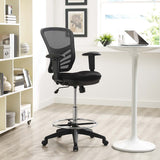 Articulate Drafting Chair With Lumbar Support and PU Wheels - Swivel Computer Drafting Table Chair - BUILDMYPLACE