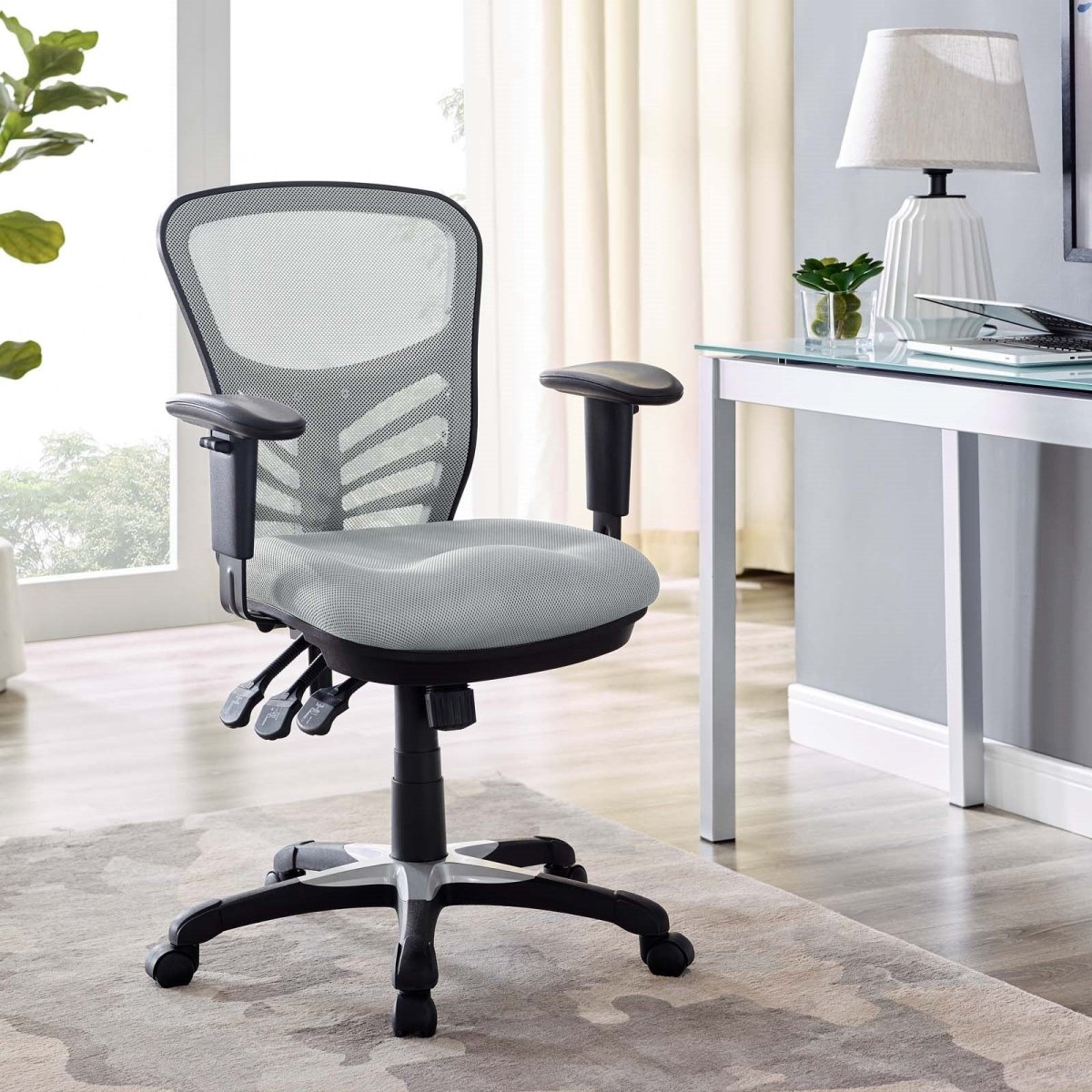 Articulate Ergonomic Mid back Swivel Computer Office Desk With Adjustable Height - BUILDMYPLACE