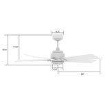 ASCENDER 48 inch 5 - Blade Smart Ceiling Fan with LED Light & Remote - LEDMyPlace
