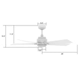 ASCENDER 52 inch 5 - Blade Smart Ceiling Fan with LED Light & Remote - LEDMyPlace