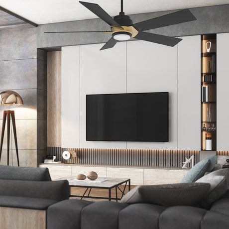 ASCENDER 52 inch 5 - Blade Smart Ceiling Fan with LED Light & Remote - LEDMyPlace