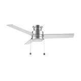 ASCOTT 52 inch 3 - Blade Flush Mount Ceiling Fan with LED Light & Pull Chain - LEDMyPlace
