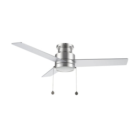 ASCOTT 52 inch 3 - Blade Flush Mount Ceiling Fan with LED Light & Pull Chain - LEDMyPlace