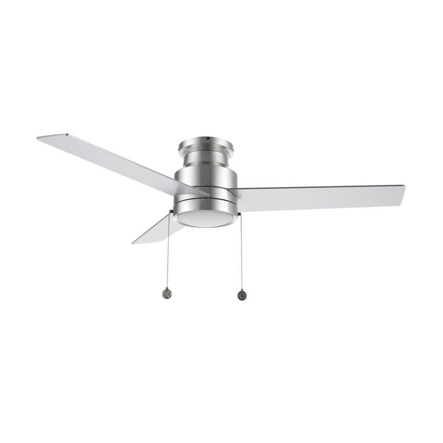 ASCOTT 52 inch 3 - Blade Flush Mount Ceiling Fan with LED Light & Pull Chain - LEDMyPlace