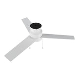 ASCOTT 52 inch 3 - Blade Flush Mount Ceiling Fan with LED Light & Pull Chain - LEDMyPlace