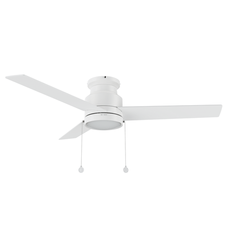 ASCOTT 52 inch 3 - Blade Flush Mount No Light Ceiling Fan with Pull Chain - LEDMyPlace