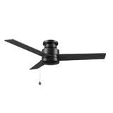 ASCOTT 52 inch 3 - Blade Flush Mount No Light Ceiling Fan with Pull Chain - LEDMyPlace