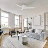 ASCOTT 52 inch 3 - Blade Flush Mount No Light Ceiling Fan with Pull Chain - LEDMyPlace