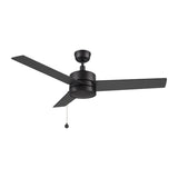 ASCOTT 52 inch 3 - Blade No Light Ceiling Fan with Pull Chain - LEDMyPlace