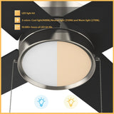 ASCOTT 52 inch 4 - Blade Ceiling Fan with LED Light & Pull Chain - LEDMyPlace