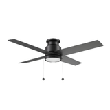 ASCOTT 52 inch 4 - Blade Flush Mount Ceiling Fan with LED Light & Pull Chain - LEDMyPlace