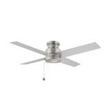 ASCOTT 52 inch 4 - Blade Flush Mount No Light Ceiling Fan with Pull Chain - LEDMyPlace