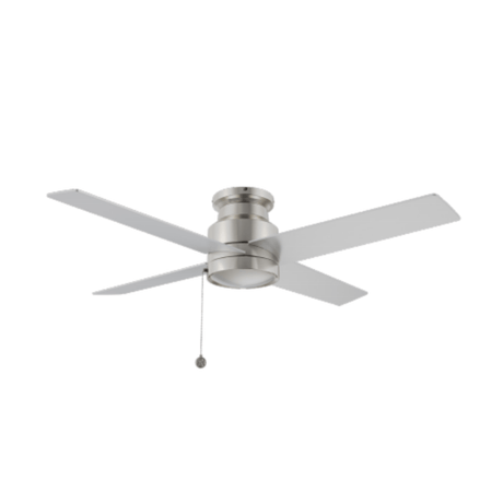 ASCOTT 52 inch 4 - Blade Flush Mount No Light Ceiling Fan with Pull Chain - LEDMyPlace