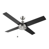 ASCOTT 52 inch 4 - Blade No Light Ceiling Fan with Pull Chain - LEDMyPlace