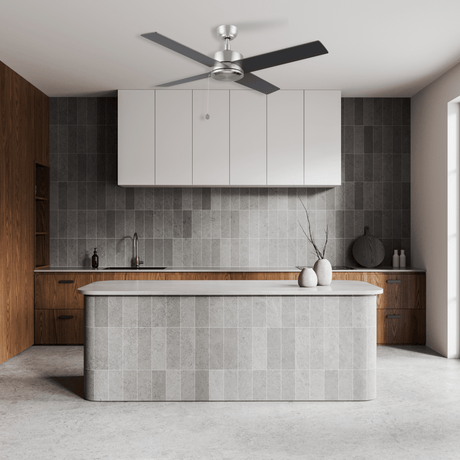 ASCOTT 52 inch 4 - Blade No Light Ceiling Fan with Pull Chain - LEDMyPlace