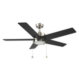ASCOTT 52 inch 5 - Blade Ceiling Fan with LED Light & Pull Chain - LEDMyPlace