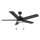 ASCOTT 52 inch 5 - Blade Ceiling Fan with LED Light & Pull Chain - LEDMyPlace