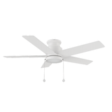 ASCOTT 52 inch 5 - Blade Flush Mount Ceiling Fan with Pull Chain - LEDMyPlace