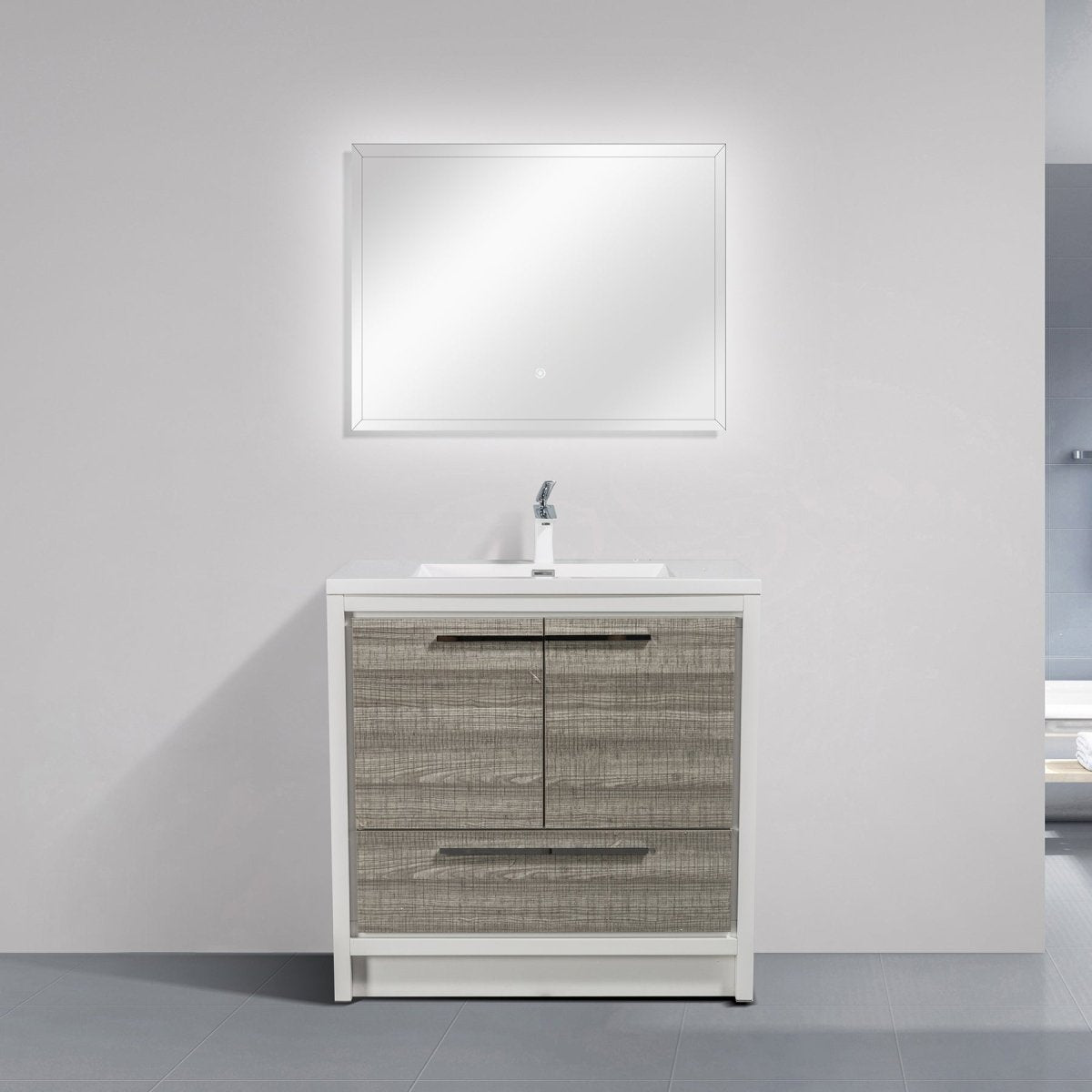 Ashdale Freestanding Bathroom Vanity With Sink, Soft Closing Doors & Drawer - BUILDMYPLACE