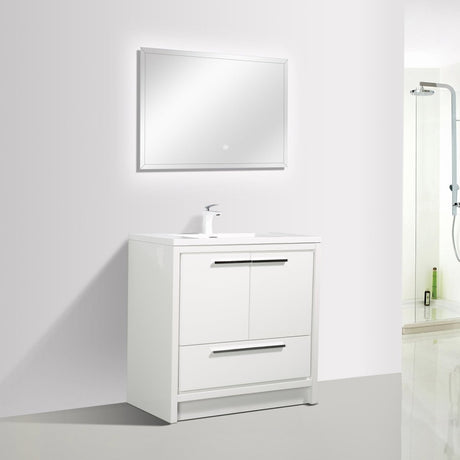 Ashdale Freestanding Bathroom Vanity With Sink, Soft Closing Doors & Drawer - BUILDMYPLACE