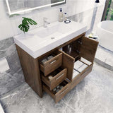 Ashley 42 Inch Freestanding Bathroom Vanity With Reinforced Acrylic Sink, 4 Drawers & 2 Doors - BUILDMYPLACE