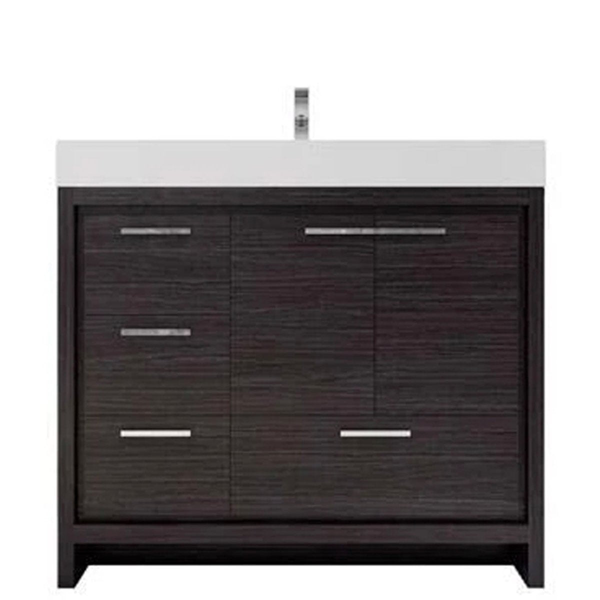 Ashley 42 Inch Freestanding Bathroom Vanity With Reinforced Acrylic Sink, 4 Drawers & 2 Doors - BUILDMYPLACE