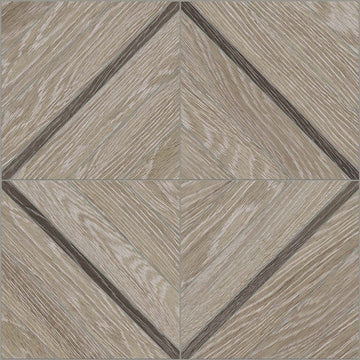 Aspen French Oak Marquetry Matte Glazed Porcelain Mosaic