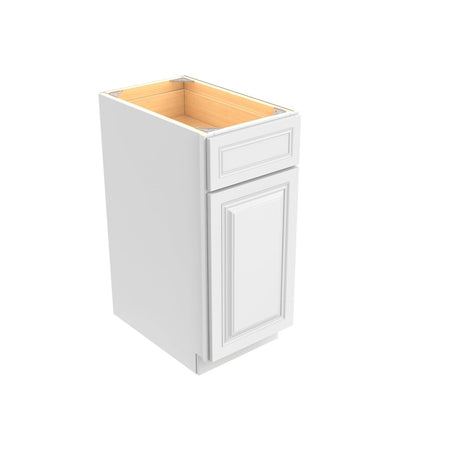 Assembled - Park Avenue White - Waste Basket Cabinet | 15"W x 34.5"H x 24"D - BUILDMYPLACE
