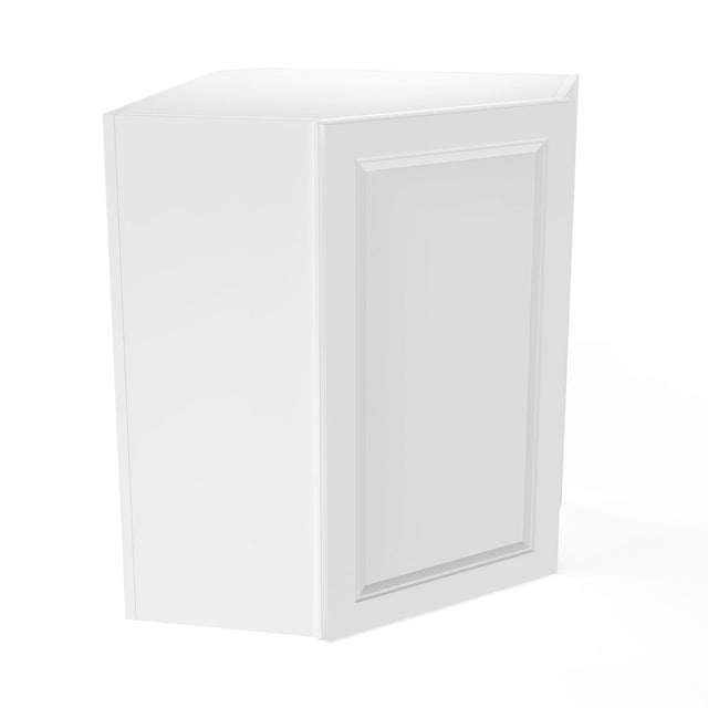 Assembled - Richmond White - 12" - 15" High Corner Wall Cabinet | 24"W x 15"H x 12"D - BUILDMYPLACE