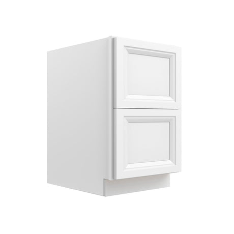 Assembled - Richmond White - 2 Drawer Base Cabinet | 24"W x 34.5"H x 24"D - BUILDMYPLACE