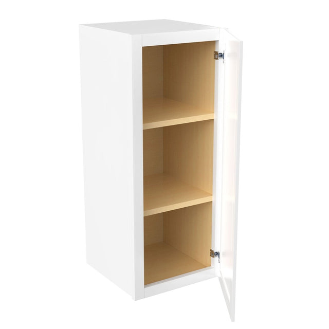 Assembled - Richmond White - 30" High Single Door Wall Cabinet | 12"W x 30"H x 12"D - BUILDMYPLACE